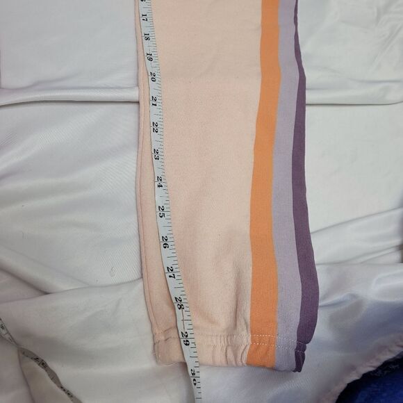 NEW Wildfox knox peach grapefruit stripe jogger sweatpants M - Picture 10 of 10